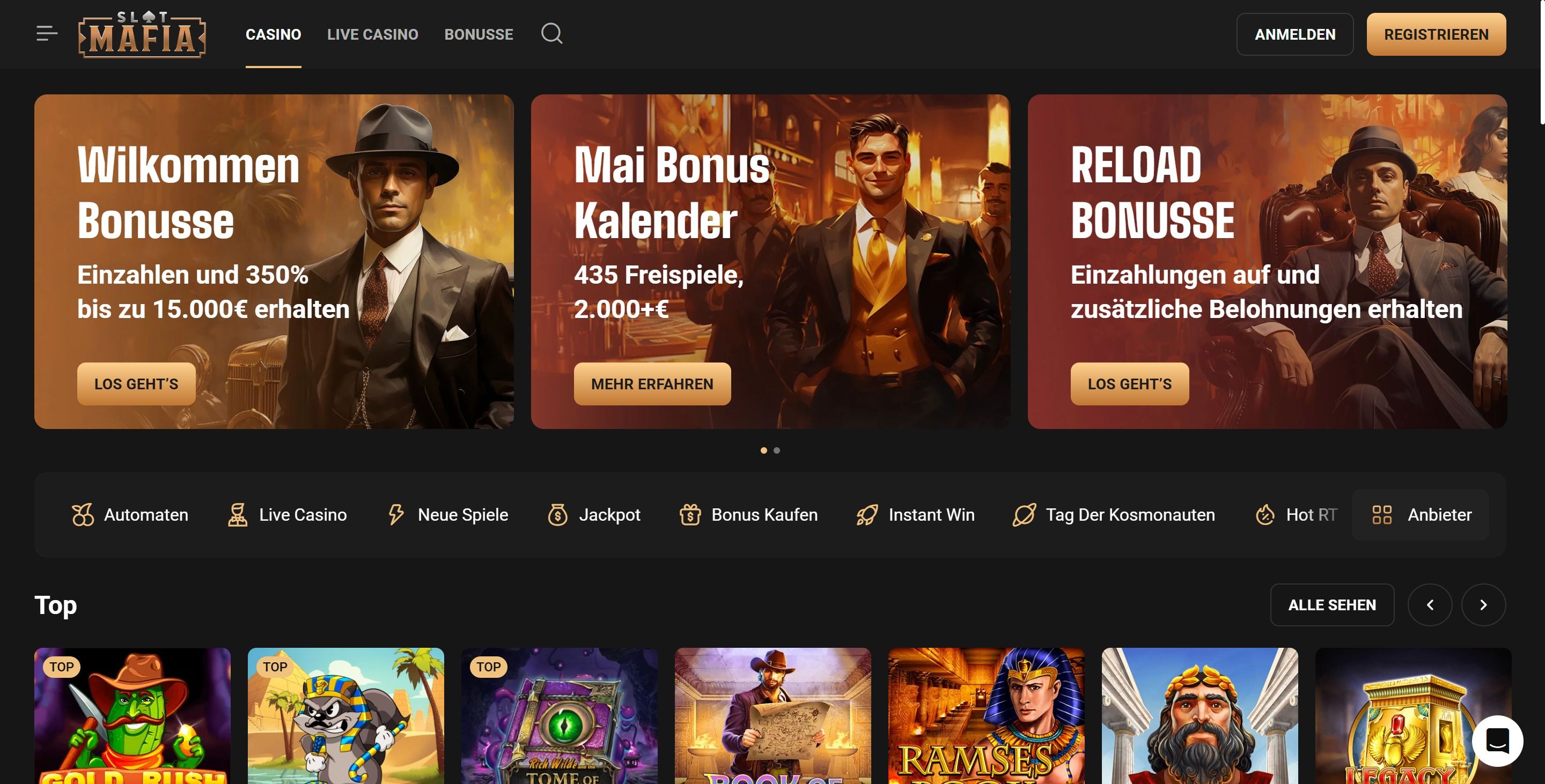 Slot Mafia Casino desktop screenshot 1